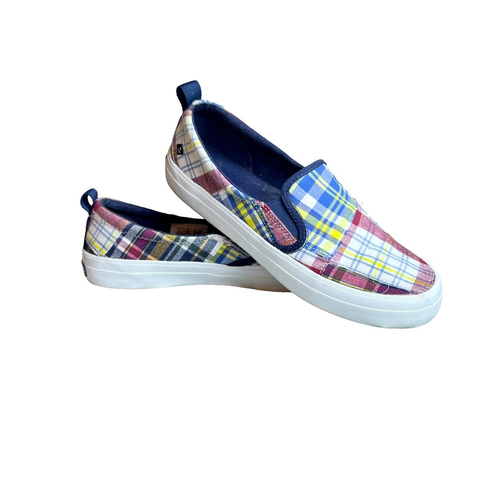 Plaid Slip-On Sneakers in Multicolor by SPERRY Womens SIZE 9